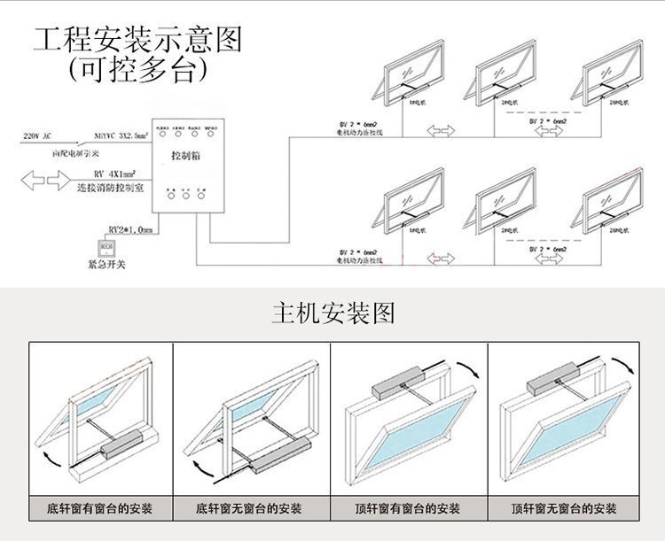 电动开窗器安装